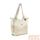 Zellia Női Válltáska ZLB451 Beige-Rosegold - Csillámos -