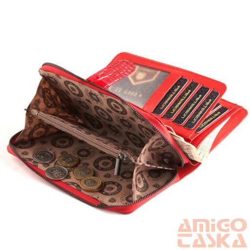 Peterson Női Bőr Pénztárca Ptn Cr-603-Red