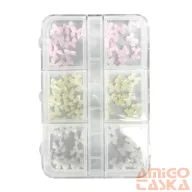   Körömdíszítő 3D - Box - 84212 3D Masni Díszítő Szett Körmökre – Rózsaszín & Fehér