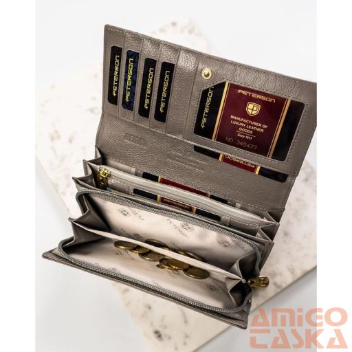 Peterson Női Bőr Pénztárca   PTN   42106-BF-0476   Silver