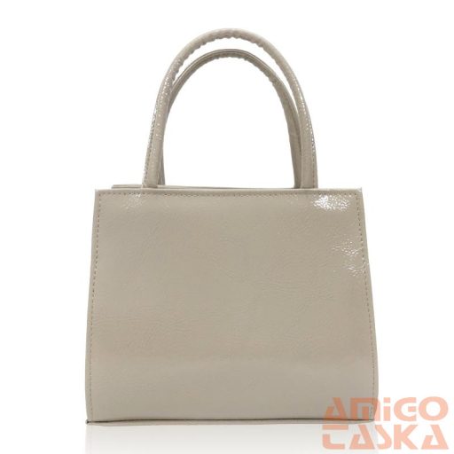 Zellia Női Alkalmi Kézitáska Zvn22027 Beige Lakk - Masni Dísszel -