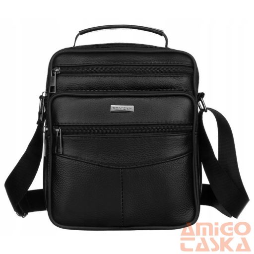 Rovicky Férfi Bőr Oldaltáska R-13203-M-3860 Black - Fekete