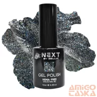   Next By Zellia Gél Lakk 10Ml - Hema / Tpo Free - ZB-066 - Fekete Galaxys -Szivárvány Csillogással
