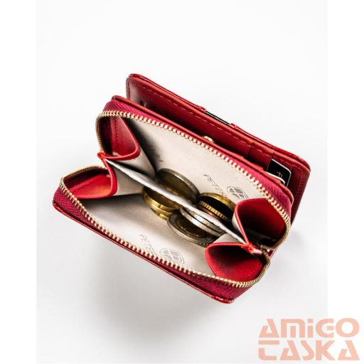 Peterson Női Bőr Pénztárca Ptn Ph33-3-Rs-1580 Red - Piros-Fekete