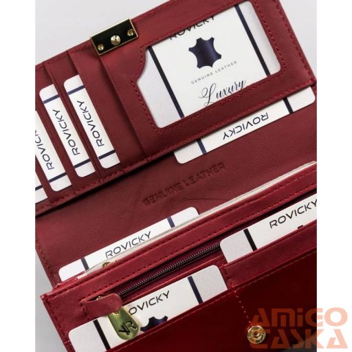 Női Bőr Pénztárca Rh-27A-1-Saf-8117 Red