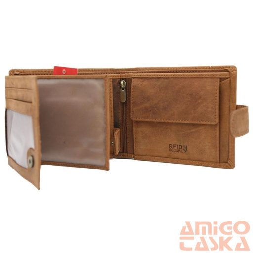 Peterson Férfi Bőr Pénztárca N992L-Chm-M-8589 Világos Barna