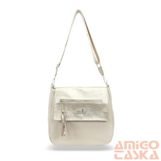 Zellia Női Oldaltáska 21015 Beige-Arany - Ch -