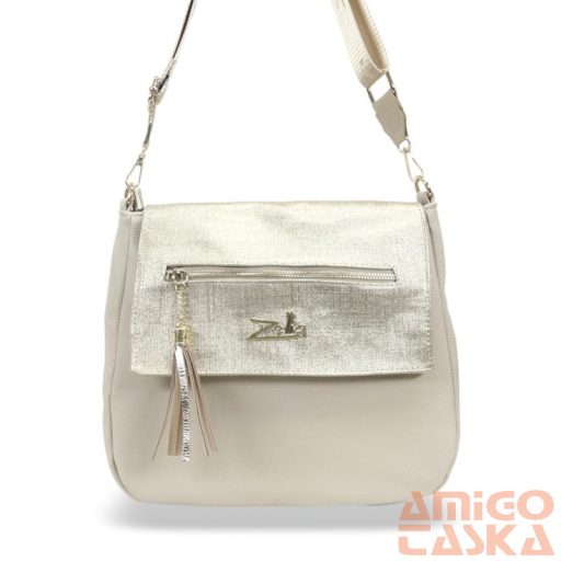 Zellia Női Oldaltáska 21015 Beige-Arany - Ch -