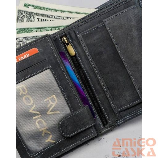 Férfi Bőr Pénztárca N4-P-Chm-0983 Black