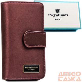   Peterson Női Pénztárca - Echo És Természetes Bőr Ptn Ps116-Hnl-2777 Purple