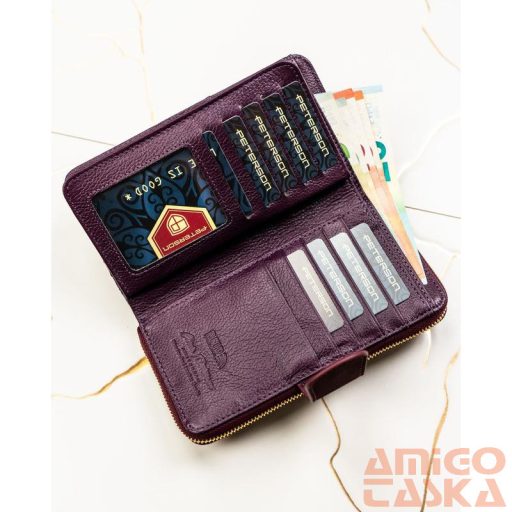 Peterson Női Pénztárca - Echo És Természetes Bőr Ptn Ps116-Hnl-2777 Purple