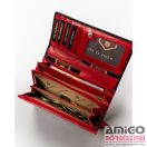 Peterson Női Bőr Pénztárca Ptn Ka-19-4214 Red/Black