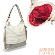   Zellia Női Válltáska/Hátizsáká Alakítható Hz-111 Beige-Arany - D217 -