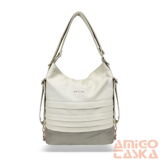 Zellia Női Válltáska/Hátizsáká Alakítható Hz-111 Beige-Arany - D217 -