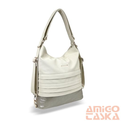 Zellia Női Válltáska/Hátizsáká Alakítható Hz-111 Beige-Arany - D217 -