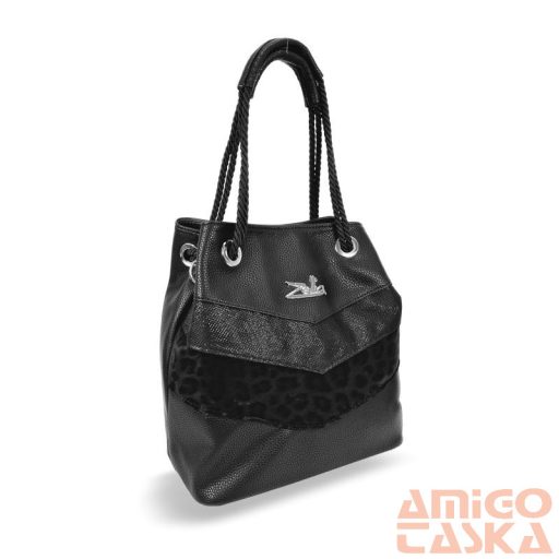 Zellia Női Válltáska 24056 Fekete . Párduc-Diamond -