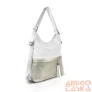 Zellia Női Válltáska/Hátizsáká Alakítható 24040 Fehér-Arany - Monaco-Crystal 2 -