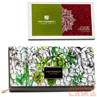  Peterson Női Bőr Pénztárca - Ptn Ph20-Lfl-6929 Green - Zöld