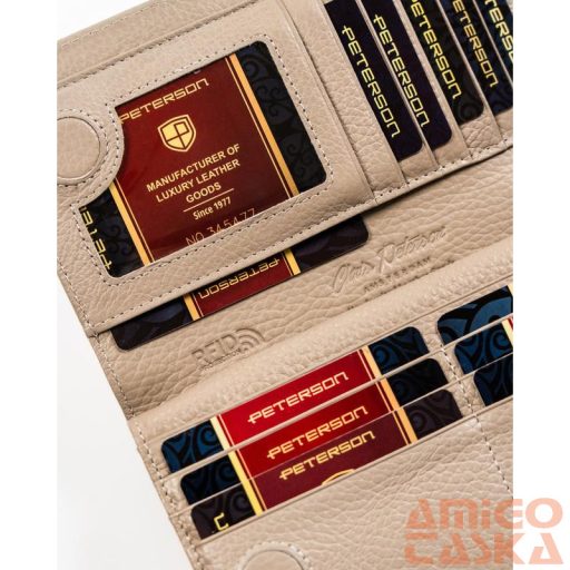 Peterson Női Bőr Pénztárca Ptn 421431-Sbr-7334 Beige