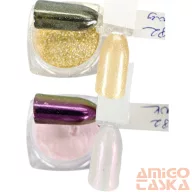 Körömdíszítő - Pigmentpor - Go2680-182 - Arany-Pink