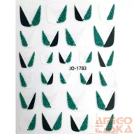 Körömdíszítő - Matrica - Jo-1783-Green
