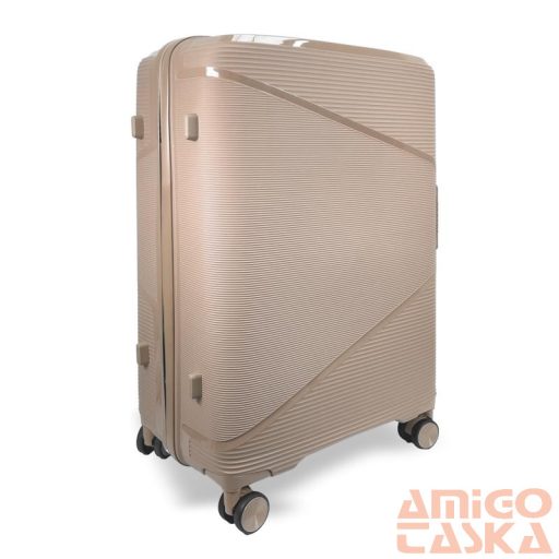 Zellia Polipropilén Bőrönd Ppb088 - Cappuccino M Méret - 65 X 44 X 25 Cm
