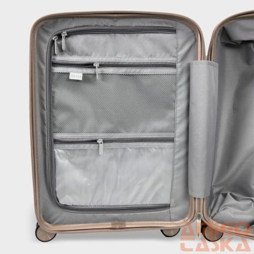Zellia Polipropilén Bőrönd Ppb088 - Cappuccino M Méret - 65 X 44 X 25 Cm