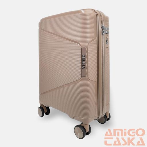 Zellia Polipropilén Bőrönd Ppb088 - Cappuccino S Méret - 55 X 40 X 20 Cm