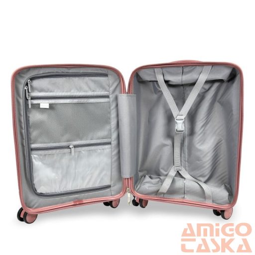 Zellia Polipropilén Bőrönd Ppb088 - Rosegold S Méret - 55 X 40 X 20 Cm