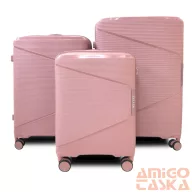 Zellia Polipropilén Bőrönd Ppb088 - Rosegold Szett