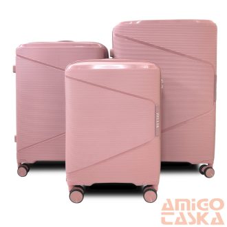 Zellia Polipropilén Bőrönd Ppb088 - Rosegold Szett