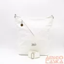 Zellia fehér / anyagában mintás rostbőr női válltáska 17008