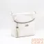 Zellia fehér anyagában mintás rostbőr női válltáska 22061