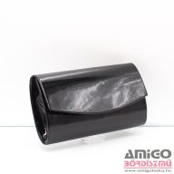 Zellia fekete lakk rostbőr alkalmi táska