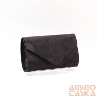 Zellia fekete művelúr rostbőr alkalmi táska