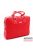 Zellia piros velúr mintás / piros lakk nagy rostbőr női irattartó táska