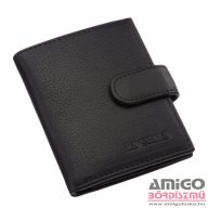 La scala fekete álló patentos bőr kártyatartó ad1009/t