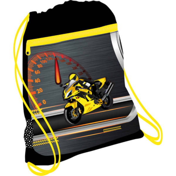 Belmil szürke / sárga mototros tornazsák 336-91 super speed yellow