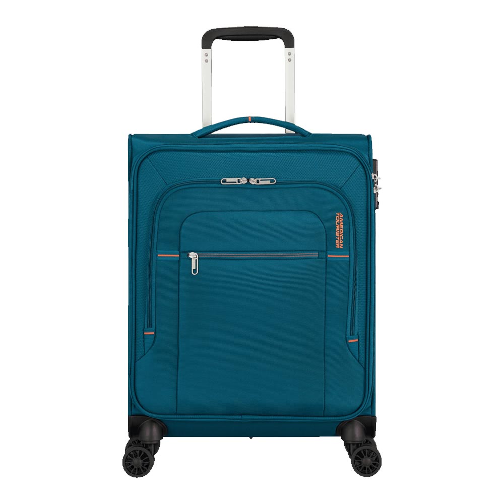 American tourister kék / narancssárga négykerekű textil kicsi bőrönd 133189-6032 crosstrack