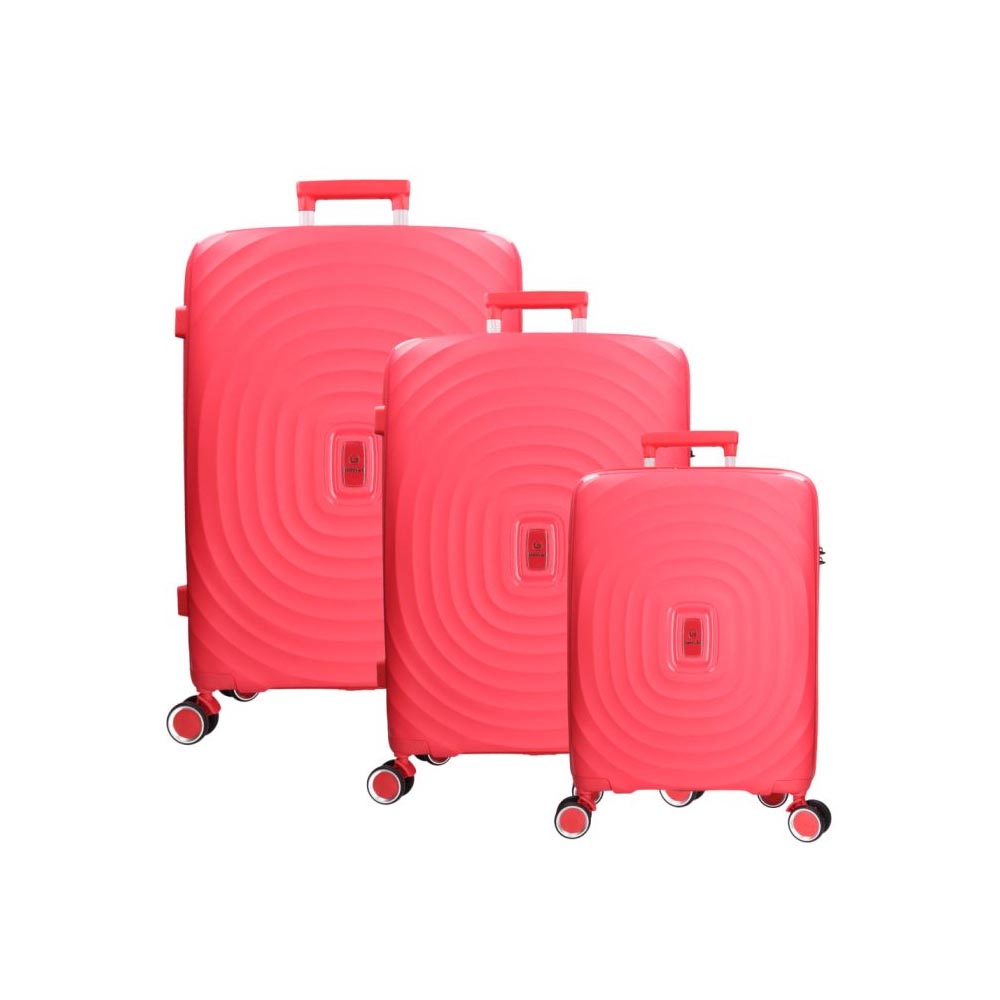 Benzi pink polypropylén négy kerekű három részes bőrönd szett bz-5751