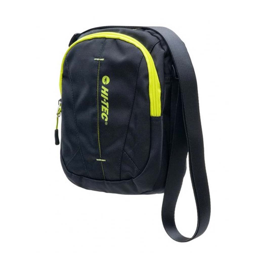 Hi-tec fekete / neon sárga textil férfi válltáska saquet