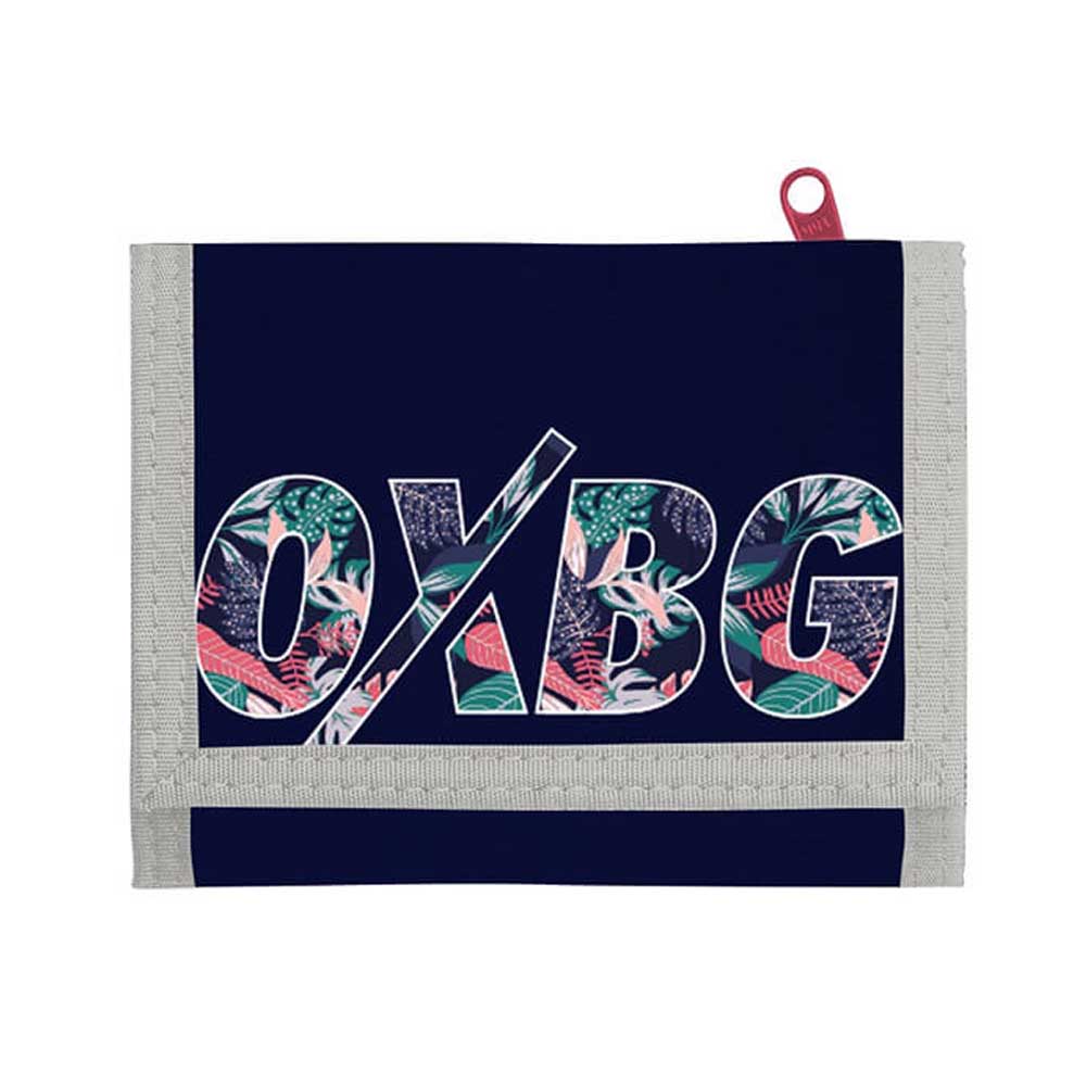 Oxy bag sötétkék / színes levélmintás textil pénztárca 7-95219