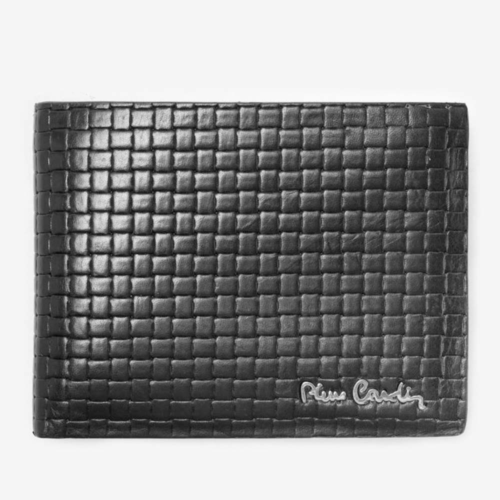 Pierre cardin fekete kockás férfi bőr pénztárca 8806-22