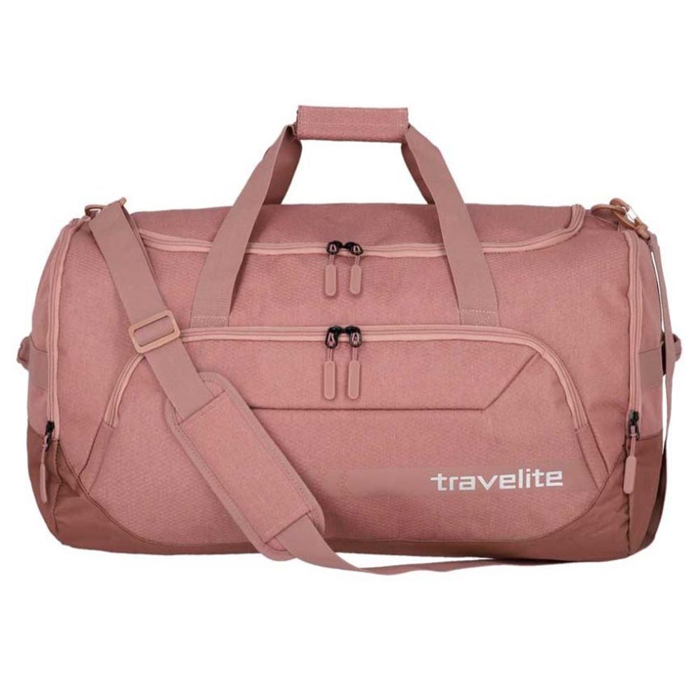 Travelite rózsaszín kaptármintás textil 120L sporttáska kick off 6916-14