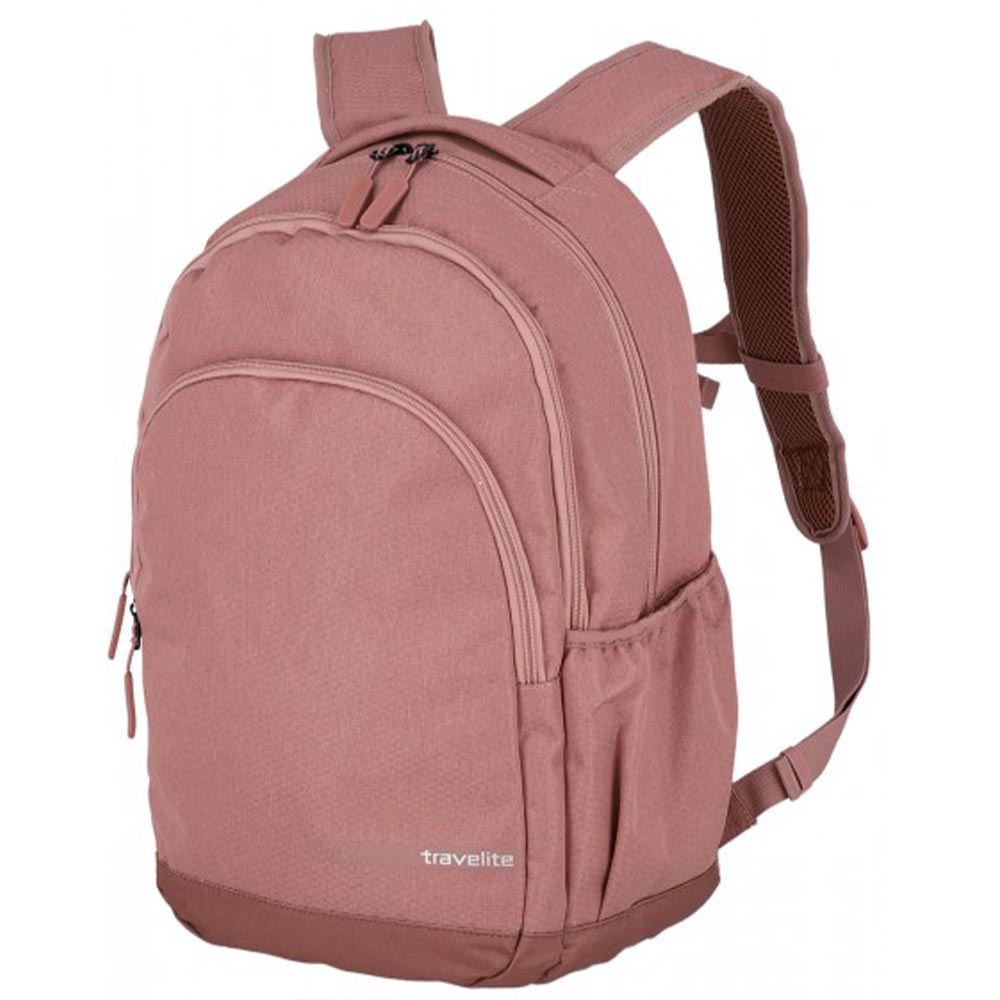 Travelite rózsaszín kaptármintás textil hátizsák kick off 6918-14