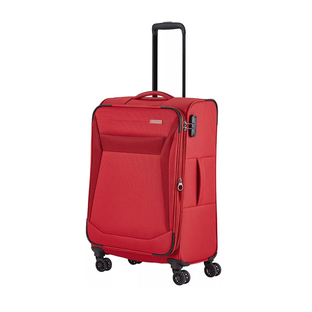 Travelite piros négy kerekű textil közepes bőrönd chios 080048-10
