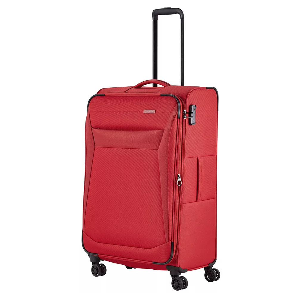 Travelite piros négy kerekű textil nagy bőrönd chios 080049-10