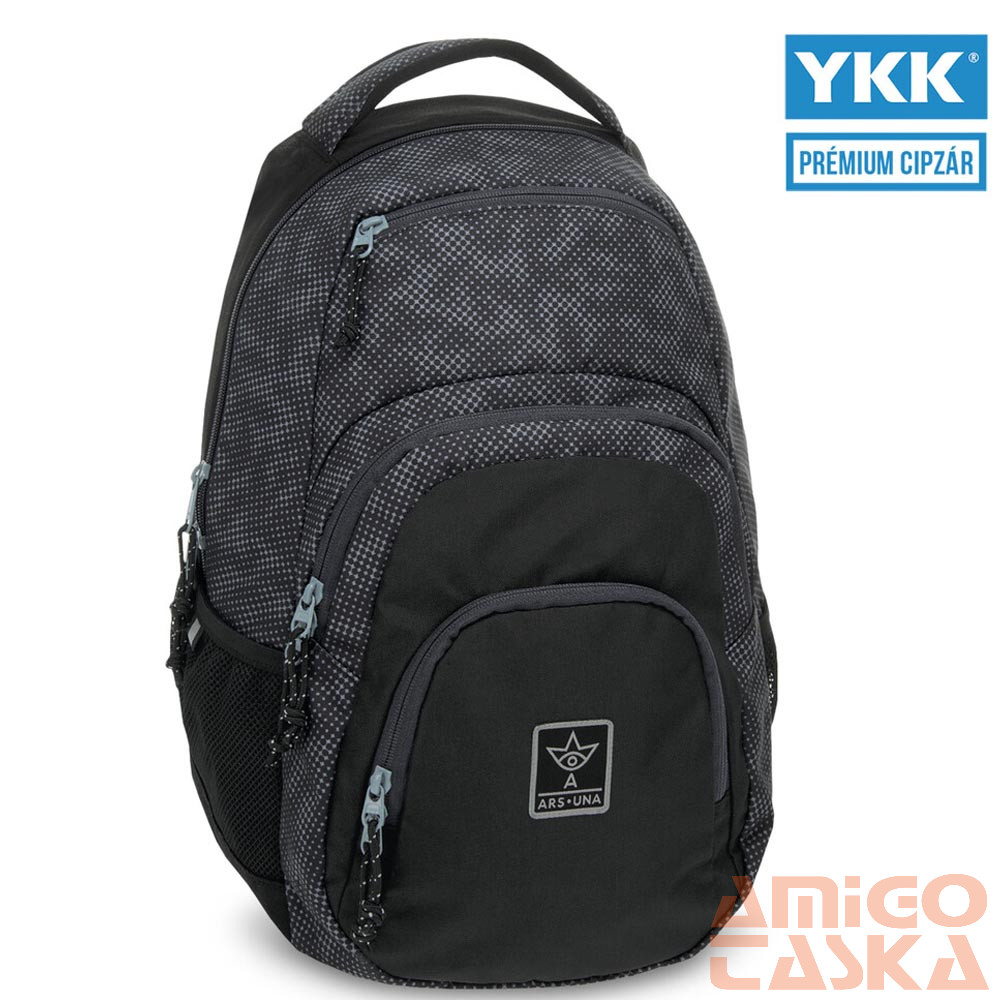 Ars una fekete / kék mintás textil hátizsák au-2 54854659