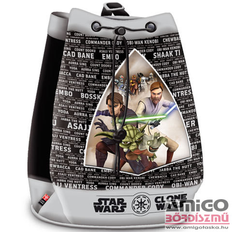 Ars una star wars ezüst / fekete kerek aljú tornazsák