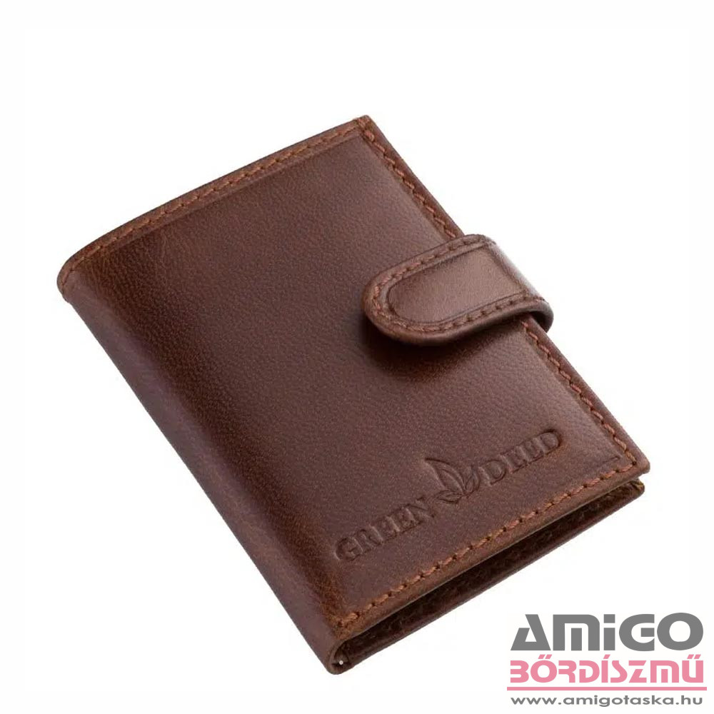 Green deed barna patentos álló bőr kártyatartó pbh2038/t